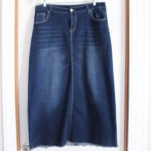 Be Girl Long Denim Skirt SZ XL